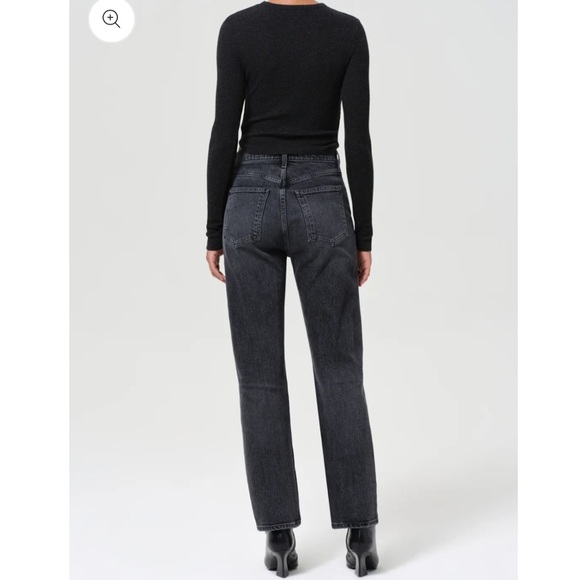 AGOLDE High Rise 90s Pinch Jeans - Black- Size 23 - Picture 4 of 14